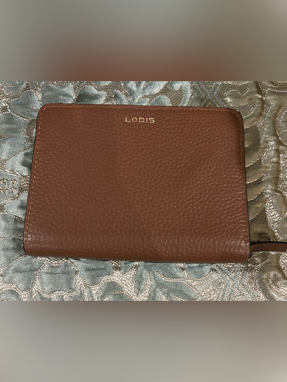 Lodis Brown Leather Zip Wallet